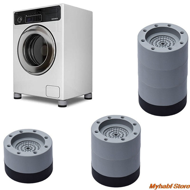 4pcs Universal Anti Vibration Feet Pads Washing Machine Rubber Mat Anti-Vibration Pad Dryer Refrigerator Base Fixed Non-Slip Pad