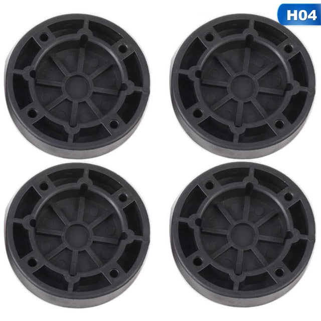 4pcs Universal Anti Vibration Feet Pads Washing Machine Rubber Mat Anti-Vibration Pad Dryer Refrigerator Base Fixed Non-Slip Pad