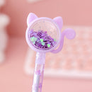 1 Pcs Lytwtw's Stationery Kawaii Gel Pen School Office Supply Novel Creative Cat Glitter Recreation Cute Gel Pen
