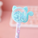 1 Pcs Lytwtw's Stationery Kawaii Gel Pen School Office Supply Novel Creative Cat Glitter Recreation Cute Gel Pen