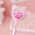 1 Pcs Lytwtw's Stationery Kawaii Gel Pen School Office Supply Novel Creative Cat Glitter Recreation Cute Gel Pen