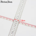 1 yard white pearl rhinestone hot fix tape ribbon glass crystal rhinestone decoration iron on shoes clothing accessories TR020