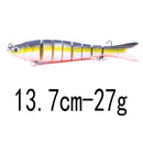 13.7cm 27g Sinking Wobblers 8 Segments Fishing Lures Multi Jointed Swimbait Hard Bait Fishing Tackle For Bass Isca Crankbait