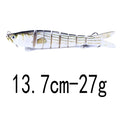 13.7cm 27g Sinking Wobblers 8 Segments Fishing Lures Multi Jointed Swimbait Hard Bait Fishing Tackle For Bass Isca Crankbait