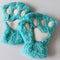 Women Bear Plush Cat Paw Claw Gloves Winter Faux Fur Cute Kitten Fingerless Mittens Gloves Christmas Halloween for Womens Girls