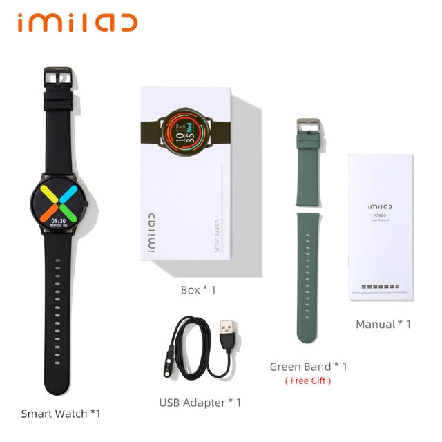 Imilab KW66 Smart Watch Fitness Tracker Heart Rate Monitor Screen Sleep Monitor For Android Honor Huawei Xiaomi