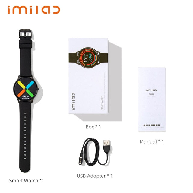 Imilab KW66 Smart Watch Fitness Tracker Heart Rate Monitor Screen Sleep Monitor For Android Honor Huawei Xiaomi