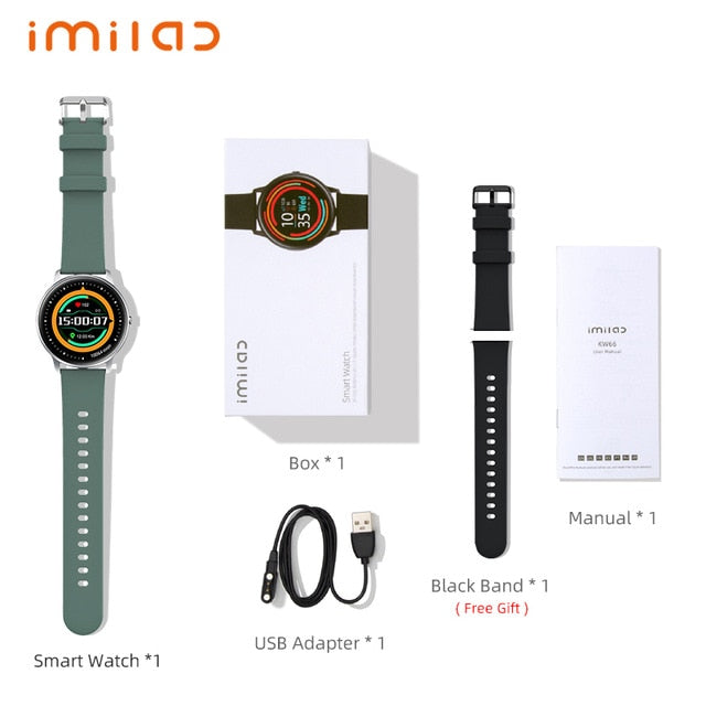 Imilab KW66 Smart Watch Fitness Tracker Heart Rate Monitor Screen Sleep Monitor For Android Honor Huawei Xiaomi