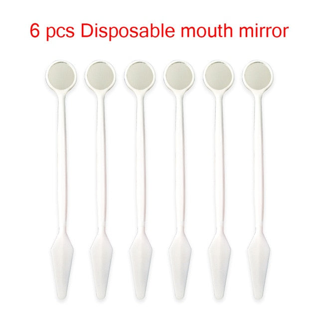 6pc/set Dental Mirror Stainless Steel Dental Dentist Prepared Tool Set Probe Tooth Care Kit Instrument Tweezer Hoe Sickle Scaler