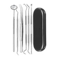 6pc/set Dental Mirror Stainless Steel Dental Dentist Prepared Tool Set Probe Tooth Care Kit Instrument Tweezer Hoe Sickle Scaler