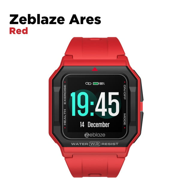 NEW 2021 Zeblaze Ares Smart Watch Bluetooth Smartwatch 3 ATM Heart Rate Tracking 15Days Battery Life Watch For Android IOS Phone