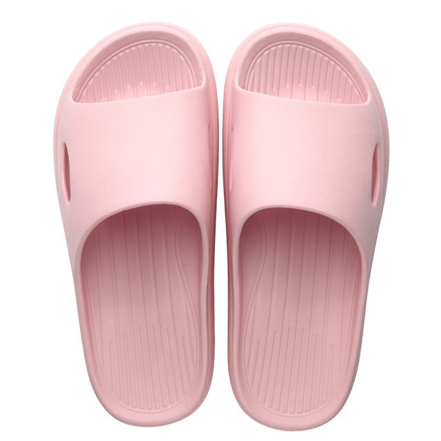 New Home Couple Slippers Comfortable Fashionable Sandals Woman Indoor Soft Slippers Non-Slip Thick-Soled Eva Integrated Shoes