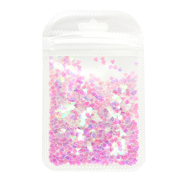 2g Holographic Nail Art Glitter Shiny Sweet Love Heart Flakes Sequins 3D Nails Paillette Manicure Valentine's Day Decorations