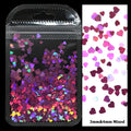 2g Holographic Nail Art Glitter Shiny Sweet Love Heart Flakes Sequins 3D Nails Paillette Manicure Valentine's Day Decorations