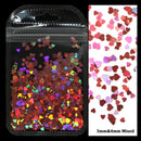 2g Holographic Nail Art Glitter Shiny Sweet Love Heart Flakes Sequins 3D Nails Paillette Manicure Valentine's Day Decorations