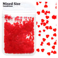 2g Holographic Nail Art Glitter Shiny Sweet Love Heart Flakes Sequins 3D Nails Paillette Manicure Valentine's Day Decorations