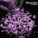 2g Holographic Nail Art Glitter Shiny Sweet Love Heart Flakes Sequins 3D Nails Paillette Manicure Valentine's Day Decorations