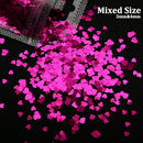 2g Holographic Nail Art Glitter Shiny Sweet Love Heart Flakes Sequins 3D Nails Paillette Manicure Valentine's Day Decorations