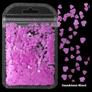 2g Holographic Nail Art Glitter Shiny Sweet Love Heart Flakes Sequins 3D Nails Paillette Manicure Valentine's Day Decorations
