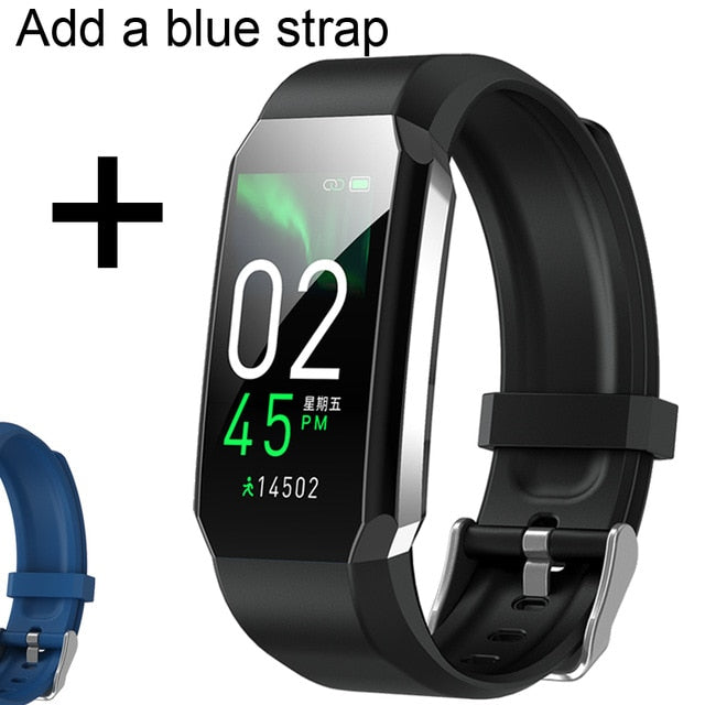 2021 Smart Watch Bracelet Body Thermometer Blood Pressure Fitness Bracelet Waterproof Sport Smart Band Watches For Men Women