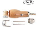 LMDZ Leather Sewing Awl Thread Kit Manual Sewing Machine Speedy Stitcher Leather Craft Stitching Shoemaker Canvas Repair Tool