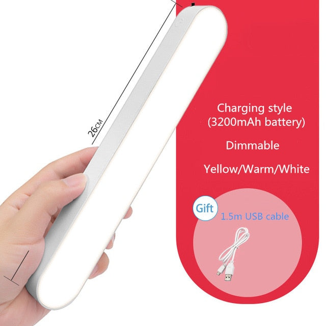 LED eye protection night light wireless touch dimming USB reading lamp bedroom living room cabinet bathroom lighting table lamps