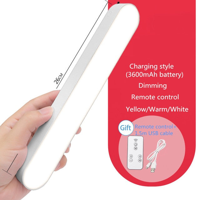 LED eye protection night light wireless touch dimming USB reading lamp bedroom living room cabinet bathroom lighting table lamps