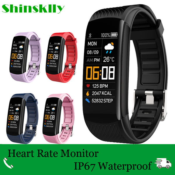 0.96 Inch Smart Bracelet Blood Pressure Heart Rate Fitness Tracker Bracelet Smart Watch WhatsApp Reminder Smart Band Men Women