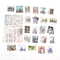 46 pcs/pack Retro Philatelic Museum Series Decorative Stickers Scrapbooking Stick Label Diary Album stationery Stamp Sticker
