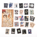 46 pcs/pack Retro Philatelic Museum Series Decorative Stickers Scrapbooking Stick Label Diary Album stationery Stamp Sticker