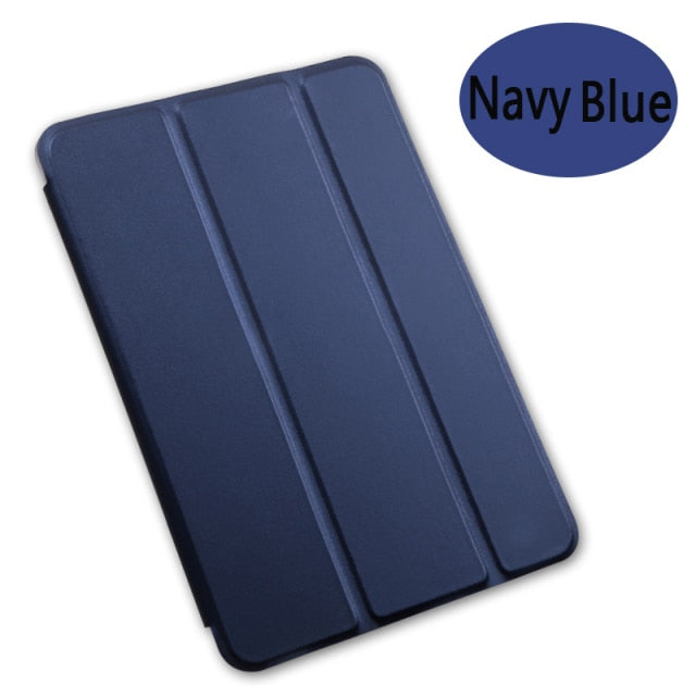 QIJUN Cover For Apple ipad6(2018) iPad 9.7 inch 2018 A1893 A1954 9.7" Tablet Case PU Leather Smart Sleep Tri-fold Bracket Cover