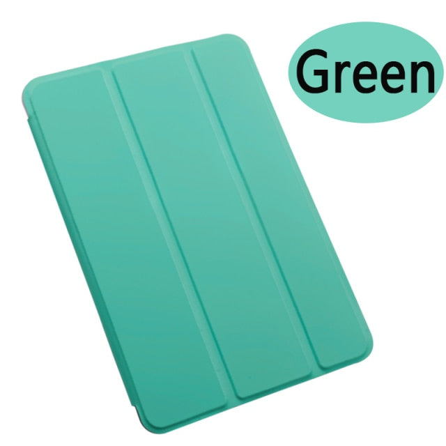 QIJUN Cover For Apple ipad6(2018) iPad 9.7 inch 2018 A1893 A1954 9.7" Tablet Case PU Leather Smart Sleep Tri-fold Bracket Cover