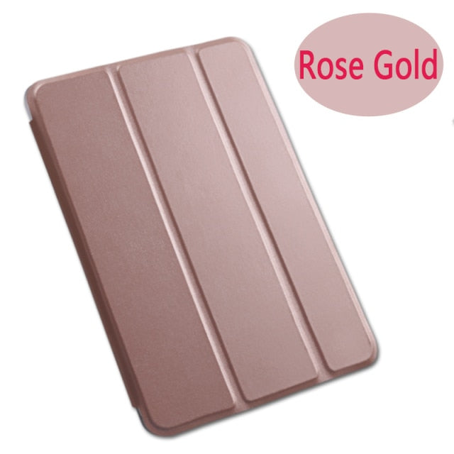 QIJUN Cover For Apple ipad6(2018) iPad 9.7 inch 2018 A1893 A1954 9.7" Tablet Case PU Leather Smart Sleep Tri-fold Bracket Cover