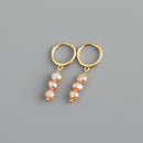 WANTME Genuine 925 Sterling Silver Natural Freshwater Baroque  Pearl Unusual Earrings for Women Chic Charming Goth Jewelry 2021