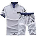 Summer 2021Two Piece Set Men Short Sleeve T Shirt Cropped Top Shorts Men's Tracksuits Design Fashion T-shirt Tracksuit Set New