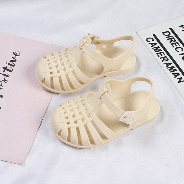 Baby Gladiator Sandals Breathable Hollow Out Shoes Pvc Summer Kids Shoes 2021 Fashion Beach Children Sandals For Boys Girls