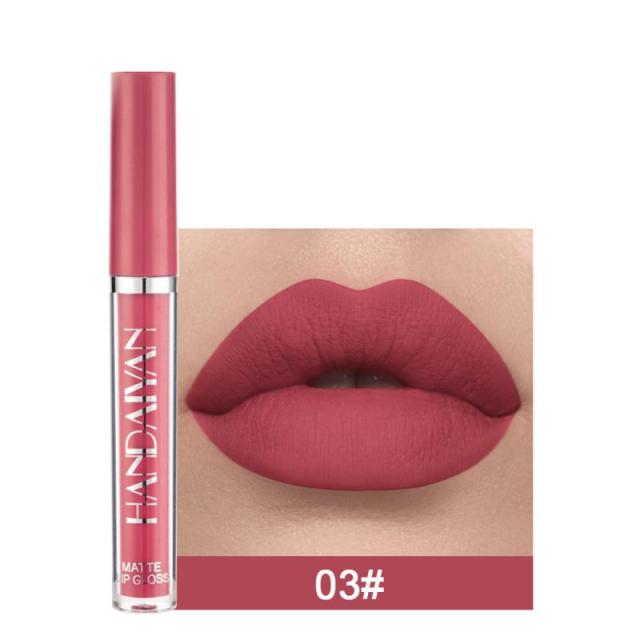 12 Colors Lipsticks Women Cosmetics Matte Sexy Long Lasting Waterproof Non-stick Cup Easy To Color Smooth Lip Gloss Makeup TSLM1