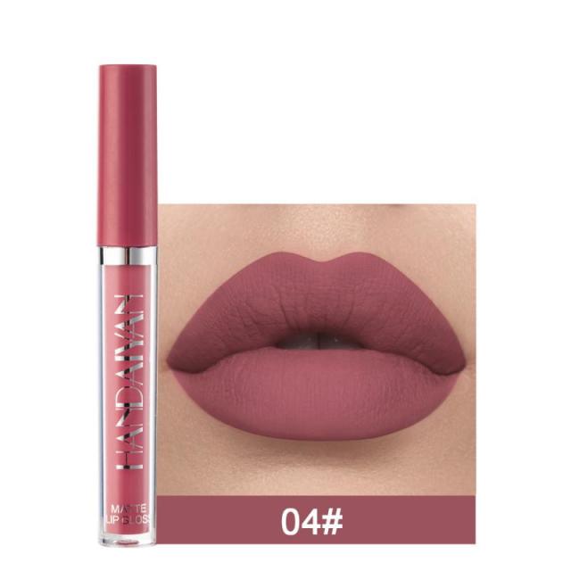 12 Colors Lipsticks Women Cosmetics Matte Sexy Long Lasting Waterproof Non-stick Cup Easy To Color Smooth Lip Gloss Makeup TSLM1