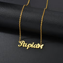 Atoztide Fashion Custom Name Stainless Steel Necklaces Personalized Jewelry Chain Crown Heart Butterfly Necklace for Women Gifts