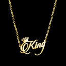 Atoztide Fashion Custom Name Stainless Steel Necklaces Personalized Jewelry Chain Crown Heart Butterfly Necklace for Women Gifts