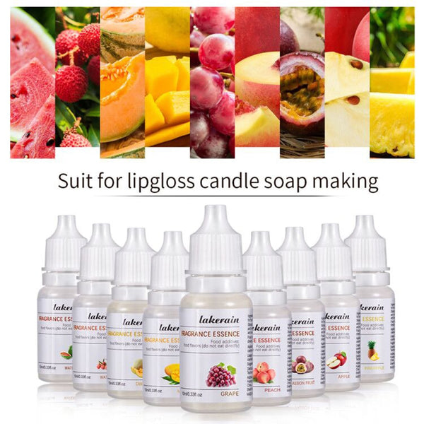 10ml Coconut Fragrance Oil DIY Lipgloss Essential Oils Strawberry Watermelon Pineapple Blueberry Flavor Oil For Soap Making