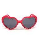 Love Heart Shape Sunglasses Women PC Frame Light Change Love Heart Lens Colorful Sun Glasses Female Red Pink Shades Magic