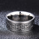 MOREDEAR 8MM Titanium Rings for Men and Women Birthday Gift triangular pattern discredit Ring