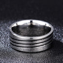 MOREDEAR 8MM Titanium Rings for Men and Women Birthday Gift triangular pattern discredit Ring