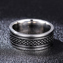 MOREDEAR 8MM Titanium Rings for Men and Women Birthday Gift triangular pattern discredit Ring