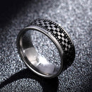 MOREDEAR 8MM Titanium Rings for Men and Women Birthday Gift triangular pattern discredit Ring