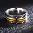 MOREDEAR 8MM Titanium Rings for Men and Women Birthday Gift triangular pattern discredit Ring