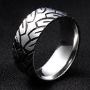 MOREDEAR 8MM Titanium Rings for Men and Women Birthday Gift triangular pattern discredit Ring