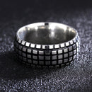 MOREDEAR 8MM Titanium Rings for Men and Women Birthday Gift triangular pattern discredit Ring