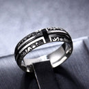 MOREDEAR 8MM Titanium Rings for Men and Women Birthday Gift triangular pattern discredit Ring